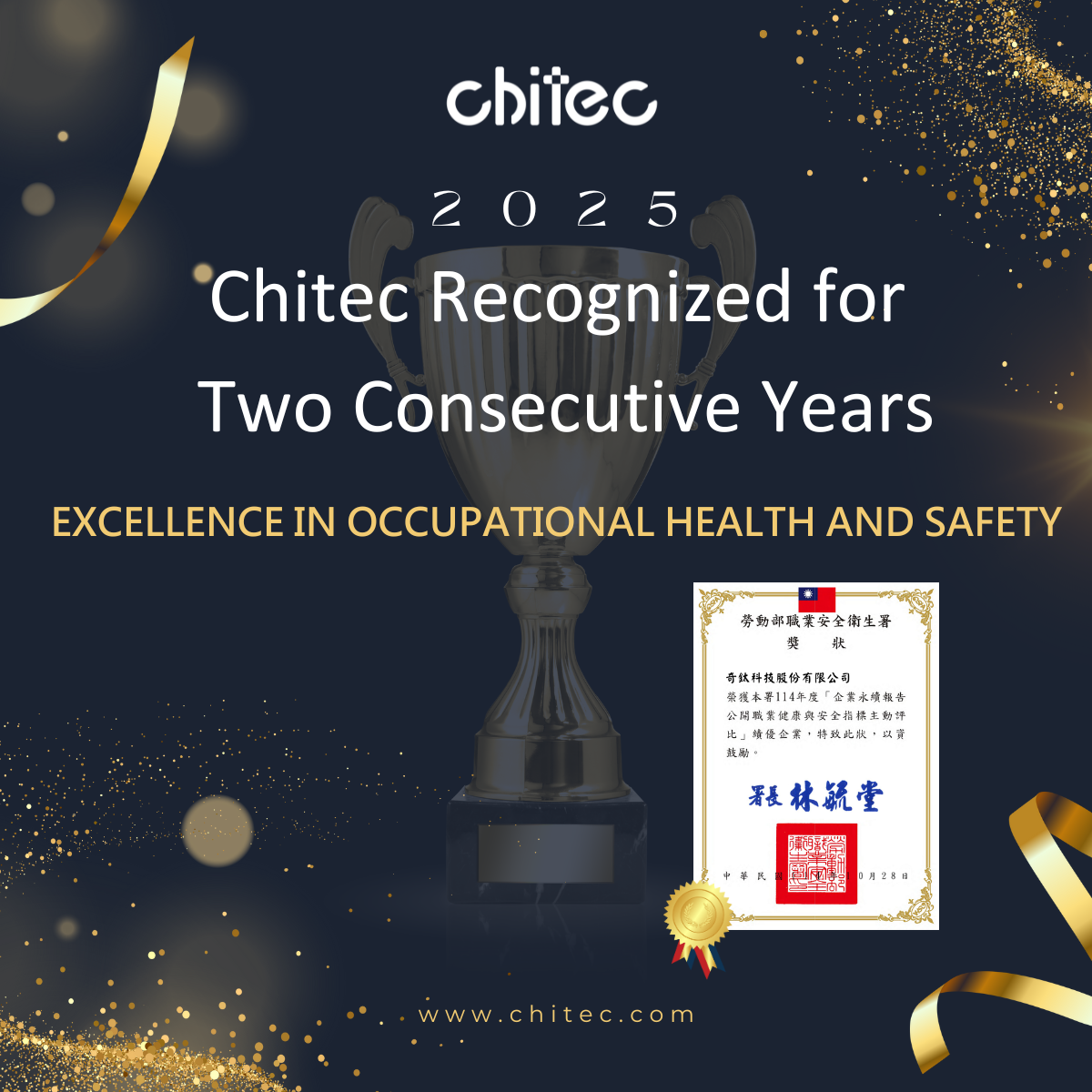 CHITEC recognized for workplace safety and sustainability excellence